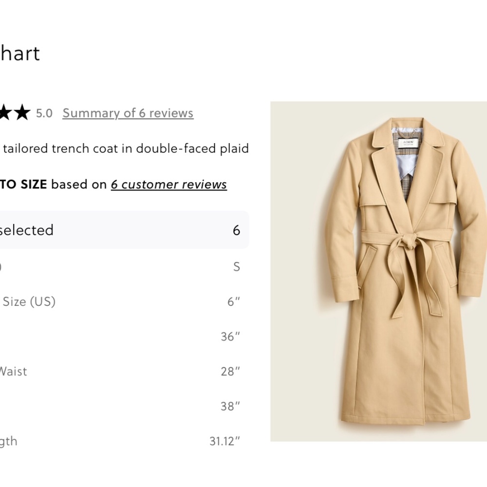 J. Crew Beige Trench Coat - Picture 7 of 7